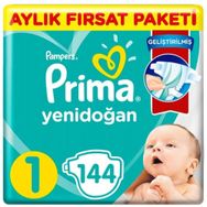 Prima Aktif Bebek No:1 Yenidoğan 144 Adet Bebek Bezi