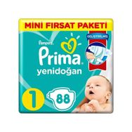 Prima Aktif Bebek No:1 Yenidoğan 88 Adet Bebek Bezi