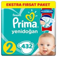 Prima Aktif Bebek No:2 Mini 432 Adet Bebek Bezi
