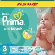 Prima Aktif Bebek No:3 Midi 123 Adet Bebek Bezi