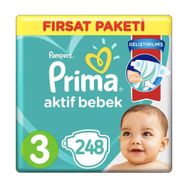 Prima Aktif Bebek No:3 Midi 248 Adet Bebek Bezi