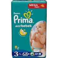 Prima Aktif Bebek No:3 Midi 68 Adet Bebek Bezi