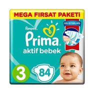 Prima Aktif Bebek No:3 Midi 84 Adet Bebek Bezi