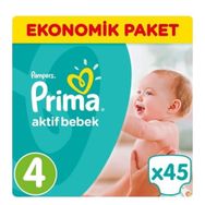 Prima Aktif Bebek No:4 Maxi 45 Adet Bebek Bezi