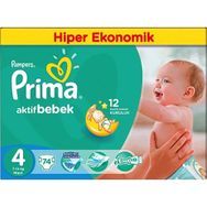 Prima Aktif Bebek No:4 Maxi 74 Adet Bebek Bezi