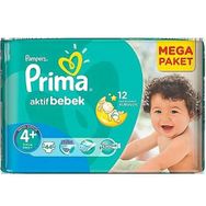Prima Aktif Bebek No:4+ Maxi Plus 44 Adet Bebek Bezi