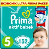 Prima Aktif Bebek No:5 Junior 152 Adet Bebek Bezi