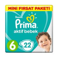 Prima Aktif Bebek No:6 XLarge 22 Adet Bebek Bezi