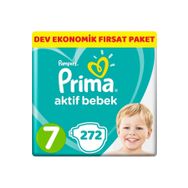 Prima Aktif Bebek No:7 XXLarge 272 Adet Bebek Bezi