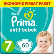 Prima Aktif Bebek No:7 XXLarge 60 Adet Bebek Bezi