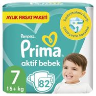 Prima Aktif Bebek No:7 XXLarge 82 Adet Bebek Bezi