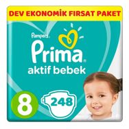 Prima Aktif Bebek No:8 XXXLarge 248 Adet Bebek Bezi