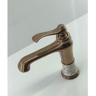 Prima Bakır Rustik Desenli Lavabo Bataryası
