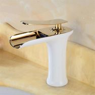 Prima Beyaz Gold Şelale Lavabo Bataryası