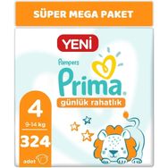 Prima Günlük Rahatlık No:4 Maxi 324 Adet Bebek Bezi