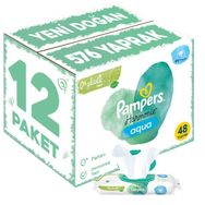 Prima Pampers Harmonie Aqua Pure 12x48 Yaprak Islak Mendil