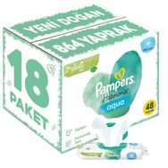 Prima Pampers Harmonie Aqua Pure 18x48 Yaprak Islak Mendil