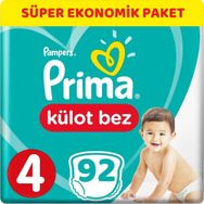 Prima Pants No:4 Maxi 92 Adet Külot Bebek Bezi