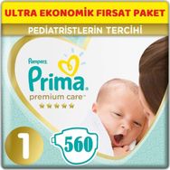 Prima Premium Care No:1 Yenidoğan 560 Adet Bebek Bezi