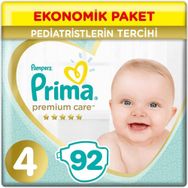 Prima Premium Care No:4 Maxi 92 Adet Bebek Bezi
