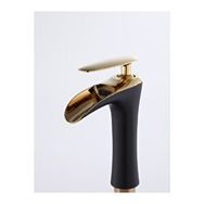 Prima Şelale Siyah Gold Lavabo Bataryası