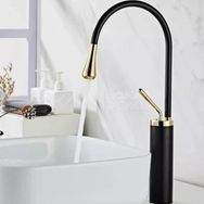 Prima Siyah - Gold Minimal Max Çanak Lavabo Bataryası