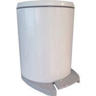 Primanova Cigo M-E41-01-07 Beyaz-Gri Pedallı Çöp Kovası