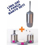 Primanova Lima M-E07-07 Gri Tuvalet Fırçası