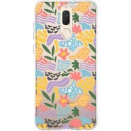 Printify Huawei Honor View 10 İle Uyumlu 1mm Kapak Memphis Desen Tasarımlı Şeffaf Silikon Cep Telefonu Kılıfı