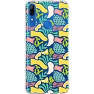 Printify Huawei P Smart Z İle Uyumlu 1mm Kapak Memphis Desen Tasarımlı Şeffaf Silikon Cep Telefonu Kılıfı