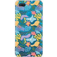 Printify Oppo A12 İle Uyumlu 1 mm Kapak Memphis Desen Tasarımlı Şeffaf Silikon Cep Telefonu Kılıfı