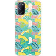 Printify Oppo A52 İle Uyumlu 1mm Kapak Memphis Desen Tasarımlı Şeffaf Silikon Cep Telefonu Kılıfı