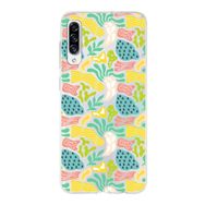 Printify Samsung Galaxy A30s İle Uyumlu 1mm Kapak Memphis Desen Tasarımlı Şeffaf Silikon Cep Telefonu Kılıfı