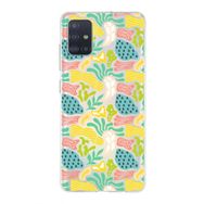 Printify Samsung Galaxy A51 İle Uyumlu 1mm Kapak Memphis Desen Tasarımlı Şeffaf Silikon Cep Telefonu Kılıfı