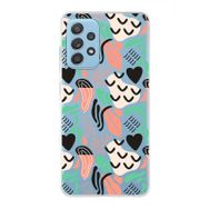 Printify Samsung Galaxy A52 İle Uyumlu 1 mm Kapak Memphis Desen Tasarımlı Şeffaf Silikon Cep Telefonu Kılıf