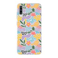 Printify Samsung Galaxy A70 İle Uyumlu 1 mm Kapak Memphis Desen Tasarımlı Şeffaf Silikon Cep Telefonu Kılıf