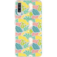 Printify Samsung Galaxy A70S İle Uyumlu 1mm Kapak Memphis Desen Tasarımlı Şeffaf Silikon Cep Telefonu Kılıf