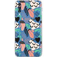 Printify Samsung Galaxy A70s Uyumlu Kamera Korumalı Kapak Memphis Desen Tasarımlı Şeffaf Cep Telefonu Kılıf