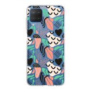 Printify Samsung Galaxy M11 İle Uyumlu 1mm Kapak Memphis Desen Tasarımlı Şeffaf Silikon Cep Telefonu Kılıfı