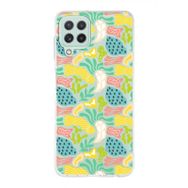 Printify Samsung Galaxy M21 İle Uyumlu 1mm Kapak Memphis Desen Tasarımlı Şeffaf Silikon Cep Telefonu Kılıfı