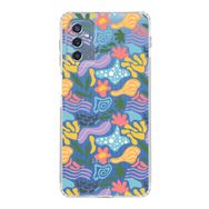 Printify Samsung Galaxy M52 İle Uyumlu 1mm Kapak Memphis Desen Tasarımlı Şeffaf Silikon Cep Telefonu Kılıfı