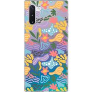 Printify Samsung Galaxy Note 10 İle Uyumlu 1mm Kapak Memphis Desen Tasarımlı Şeffaf Silikon Cep Telefonu Kılıfı