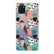 Printify Samsung Galaxy Note 10 Lite İle Uyumlu 1mm Kapak Memphis Desen Tasarımlı Şeffaf Silikon Cep Telefonu Kılıfı