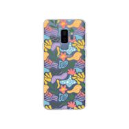 Printify Samsung Galaxy S9 Plus İle Uyumlu 1mm Kapak Memphis Desen Tasarımlı Şeffaf Silikon Cep Telefonu Kılıfı