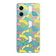Printify Xiaomi Redmi Note 12 5g Uyumlu Kamera Korumalı Kapak Memphis Desen Tasarımlı Şeffaf Cep Telefonu Kılıfı