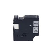 Printpen Dymo D1 53710 24 mm 7 m Şeffaf Etikete Siyah Etiket