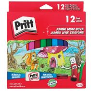 Pritt 1655739 Jumbo Silinebilir Üçgen 12'li Pastel Boya