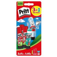 Pritt 3x11 gr Küçük Kahramanlar Stick Yapıştırıcı ve 1x10 gr Simli Stick Yapıştırıcı