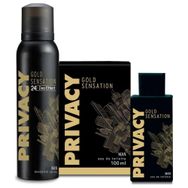 Privacy Gold Sensation EDT 100 ml Erkek Parfümü + 150 ml Deodorant Seti