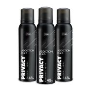 Privacy Man Addiction 3x150 ml Deodorant